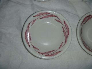Vintage Mayer China (6) RED ARAGON 1951 Restaurant Ware BERRY Bowls 5