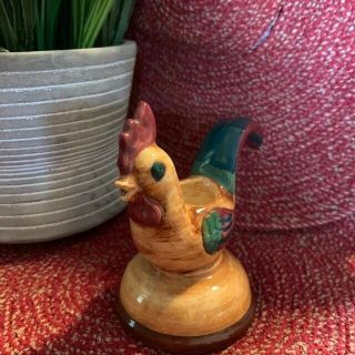 Pennsbury Pottery Red Rooster Figure Candlestick Very Rare Vintage