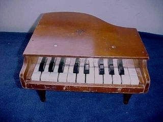 Vintage Schoenhut Child’s Wood Toy Miniature Piano,  20 Keys,  12 " X 11 " X 7 "