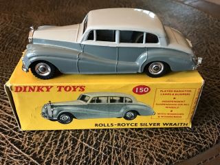 Vintage Dinky Toys No.  150 Silver Wraith Rolls Royce Box