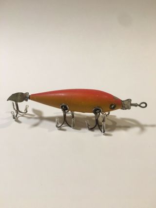 Vintage Heddon Wilbourne Special 150 Minnow 5 Hook Fishing Lure Cup Rig