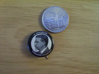 Vintage Rare President Theodore Roosevelt Pin Pinback Button Political