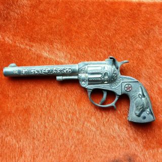 Vintage Star Western Toy Cap Gun Bull Handle Awesome