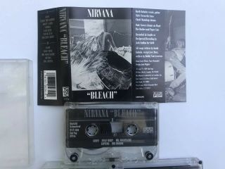 Nirvana Bleach Cassette Tape Rare Vintage Sub Pop SP34a And Nevermind 2