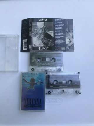 Nirvana Bleach Cassette Tape Rare Vintage Sub Pop SP34a And Nevermind 3