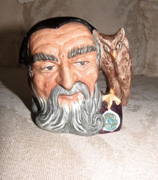 Vintage 1959 Limited Bust Figurine Merlin D6536 Owl Star Toby Mug