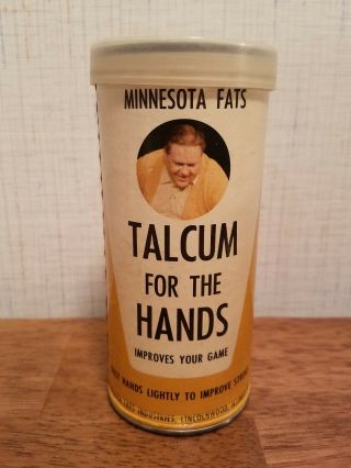 Vintage Minnesota Fats Talcum For The Hands Can Pool Shark Game