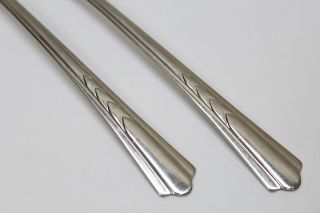 2 Vintage Ekco EKS7 Stainless Steel Flatware Pickle/Olive Forks 3