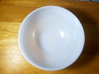 Vintage Fire King White Glass Mixing Bowl 7 3/8 