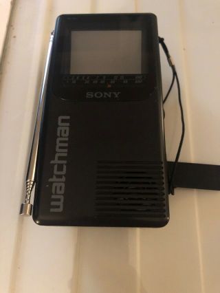 Sony Watchman Model Fd - 230 Vintage 1992 Portable Black & White T.  V.