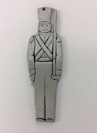 Vintage Wilton Pewter Soldier Christmas Tree Ornament From Columbia,  Pa.  - Euc