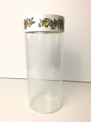 Vintage Pyrex Spice Of Life Glass Storage Canister Spaghetti Corning Tall 11 "