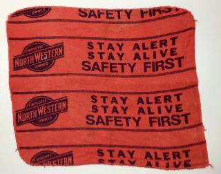 Vintage C&nw Chicago And Northwestern Railroad 14” X 16 " Cloth Towel