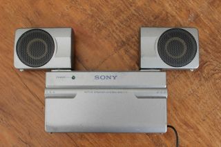 Vintage Sony Mini Speakers Active Speaker System SRS - T77 5