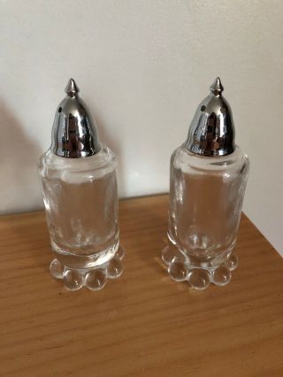 Vintage Imperial Glass Candlewick Salt & Pepper Shakers Set