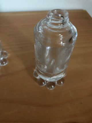 Vintage Imperial Glass Candlewick Salt & Pepper Shakers Set 4