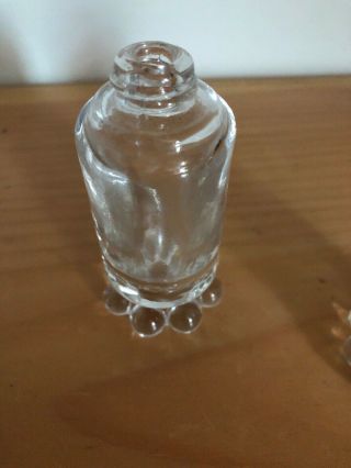 Vintage Imperial Glass Candlewick Salt & Pepper Shakers Set 5