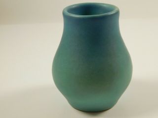 Vintage Van Briggle Ming Blue Pottery Tooth Pick Holder Vase 2 1/2 In