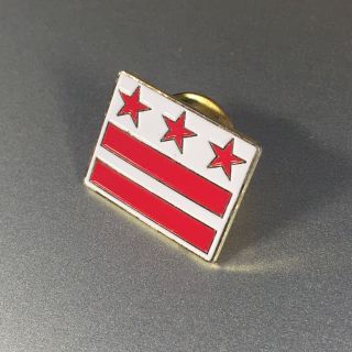 Washington DC City Flag Lapel Pin Vintage Metal 2