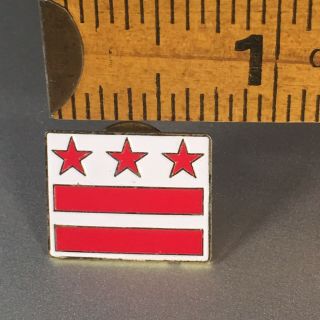 Washington DC City Flag Lapel Pin Vintage Metal 5