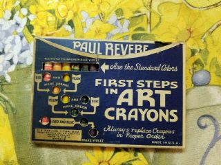 Vintage Paul Revere First Step In Art Crayons