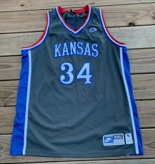 Kansas University Jayhawks Paul Pierce 34 Nike Team Jersey Sz 2xl Vintage Ncaa
