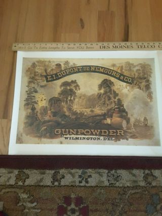 Gun Powder Tin Poster Hunting Winchester Dupont Hazard Fishing Sign Talcum75