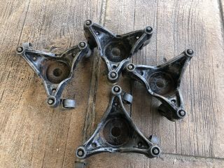 Set Of 4 Vintage Cast Iron 3 Wheel Casters Piano Furniture Moving Dolly