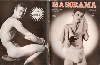 Gay: Vintage 1964 Semi - Nude Male Physique Mag Manorama 20 Delicious Delights
