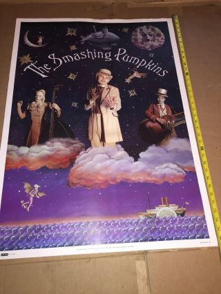 Rare Vintage Smashing Pumpkins Poster Approx 35x25 Dated 1997 From England 8388