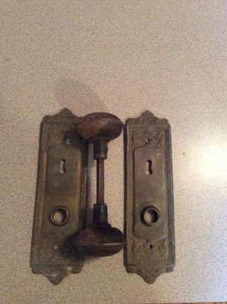 Vintage Antique Door Knobs And Face Plates