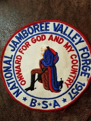Vintage Bsa Embroidery Patch 1957 National Jamboree Valley Forge Boy Scouts