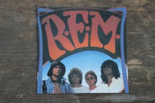 Vintage R.  E.  M.  Rock Band Sticker 4 " X 4 ",