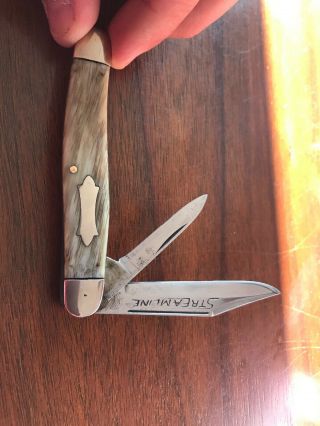 Vintage Camillus Silver Sword Streamline 2 Blade Jack 4 Line Pocket Knife