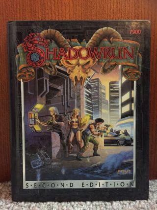Vtg 1992 Fasa 7900 Shadowrun 2nd Ed Hardcover Sourcebook Rpg