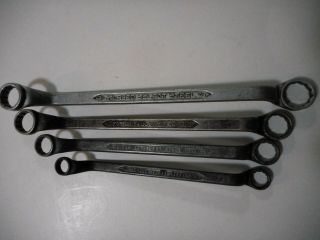 (4) Vintage - U.  S.  A.  - Forged Select Steel 4 Pc Deep Offset Double Box Wrench Set