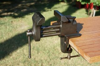 Vintage Wilton Anvil Vise Table Mount 2.  5  Jaws,  Cast Iron Bench Vice W/pipe Grip