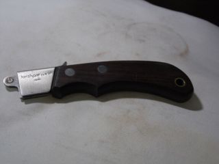 Vintage Kai Cutlery Blade Trader Knife Wood Handle