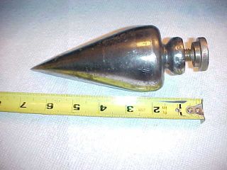 Vintage 3 Pound 12 Ounce Steel And Brass Plumb Bob