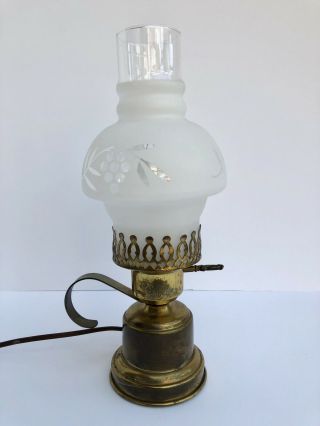 Small Brass Lamp - Vintage Lighting 12 " Tall - Unknown Maker