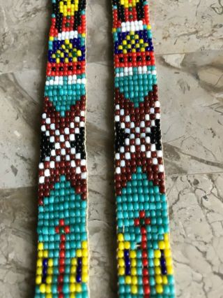 Vintage Native American Thunderbird Necklace Seed Bead Souvenir Indian Sash 5