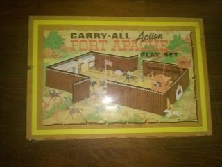 Vintage Marx Fort Apache Carry All Action Playset
