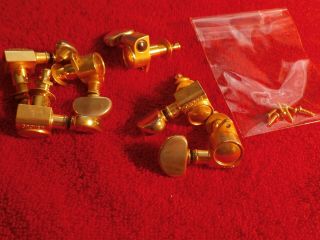 Vintage Grover Rotomatic Tuners Gold Set Aged Gibson