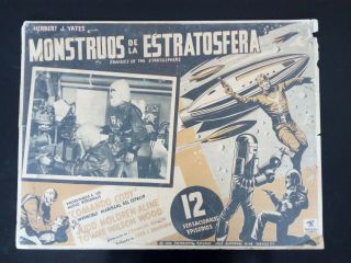 Vintage 1952 Zombies Of The Stratosphere Mexican Lobby Card (d)