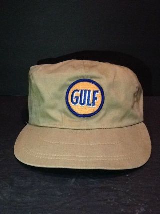 Vintage Gulf Oil Co.  Old Logo Hat Cap (size 7 1/4)