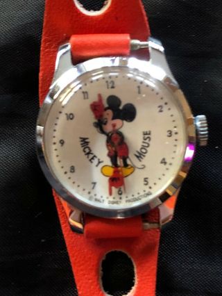 Vintage Mickey Mouse Wrist Watch Walt Disney Walt Disney Productions