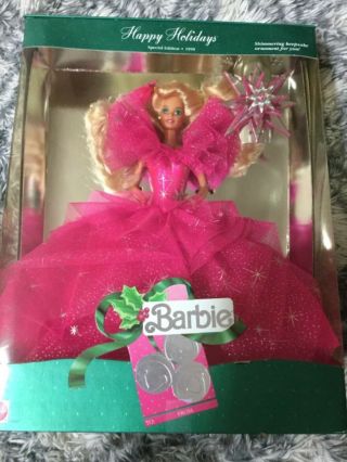 1990 Happy Holidays Barbie Doll Special Edition 4098 Mattel
