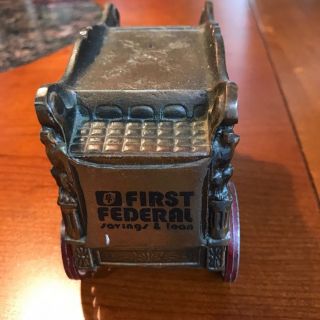 Banthrico vintage metal First Federal savings and loan carriage piggy bank 2