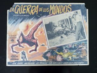 Vintage The War Of The Worlds Mexican Lobby Card (c) Vhtf