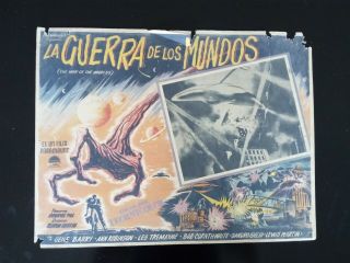 Vintage The War Of The Worlds Mexican Lobby Card (b) Vhtf